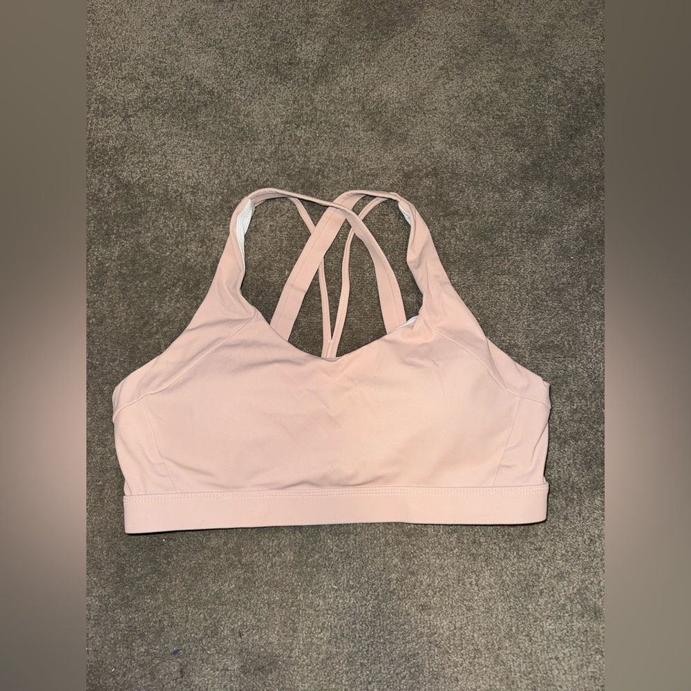 Women's Strappy Sports Bra - Pink - Large